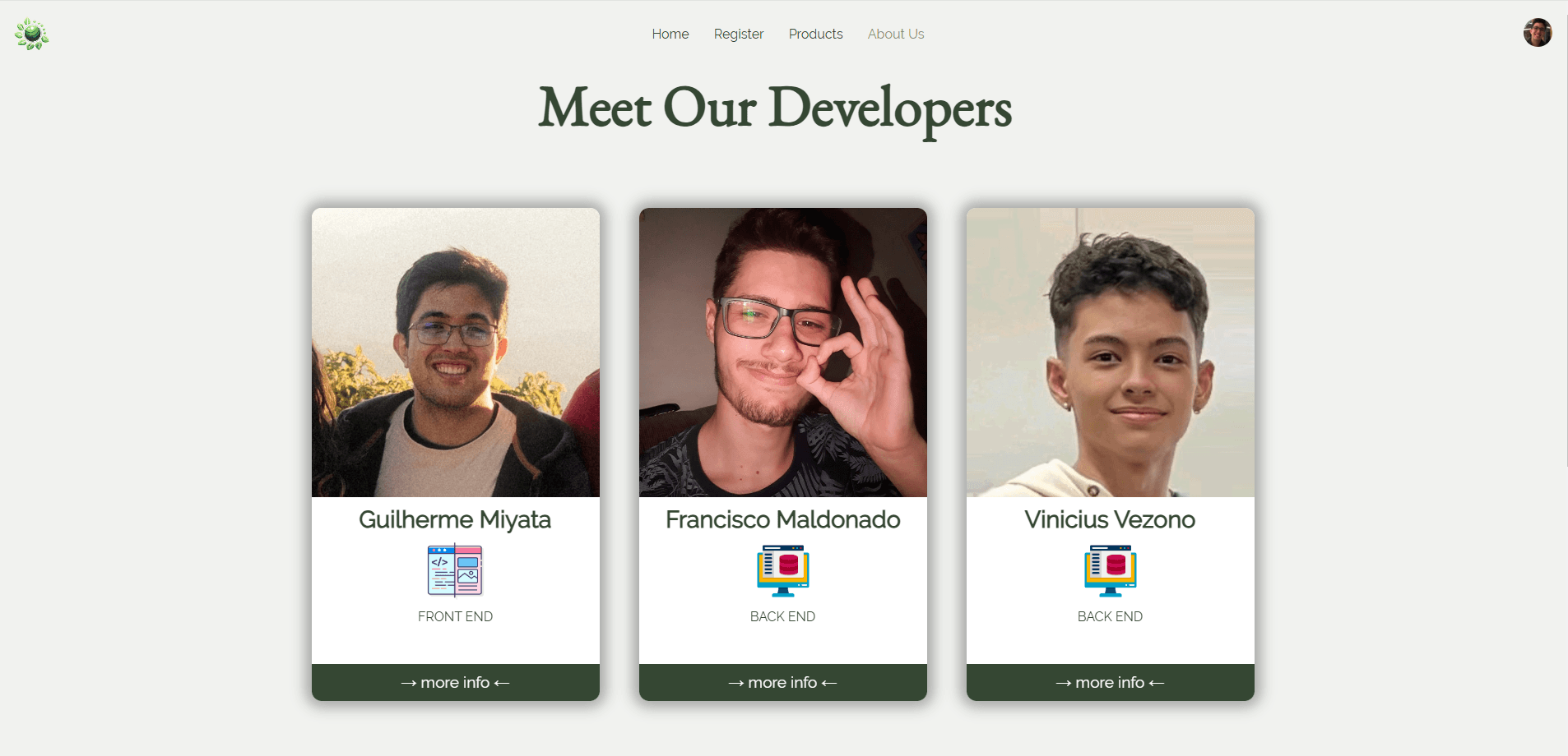 About Us Page project image