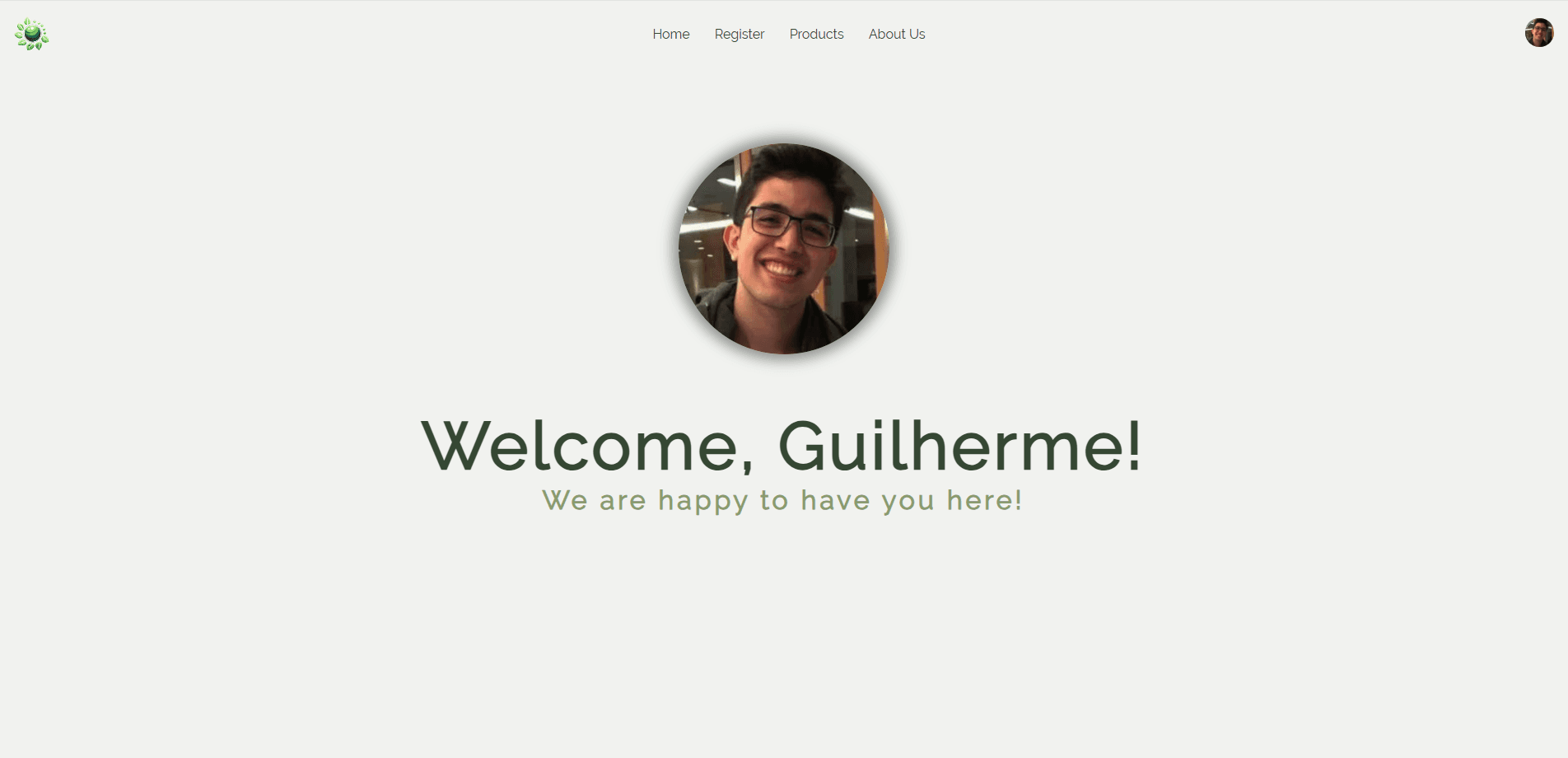 Welcome Page project image